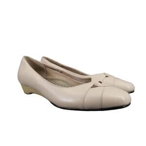 Mark Lemp Shoes Women 8 Pump Slip On Dress Fashion Walking Cradles Classic Beige